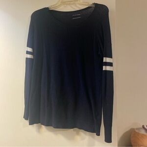 AE Navy Sweater with white stripe